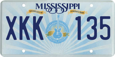MS license plate XKK135