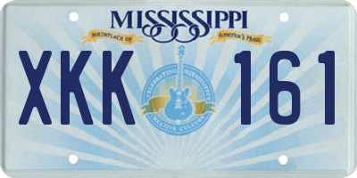 MS license plate XKK161