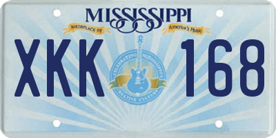 MS license plate XKK168