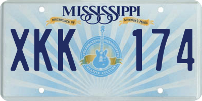 MS license plate XKK174