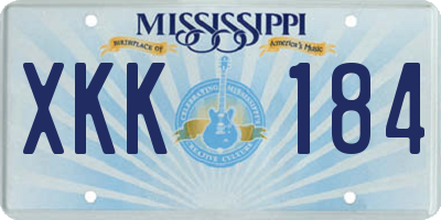 MS license plate XKK184