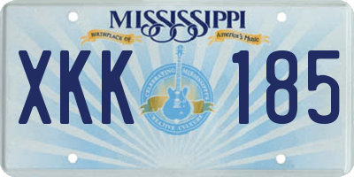 MS license plate XKK185
