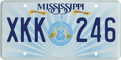 MS license plate XKK246
