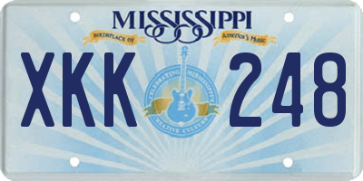 MS license plate XKK248