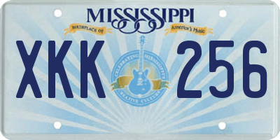 MS license plate XKK256