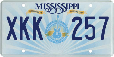 MS license plate XKK257