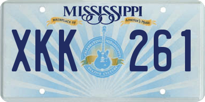 MS license plate XKK261