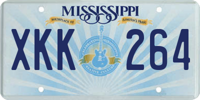 MS license plate XKK264