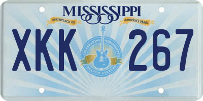 MS license plate XKK267