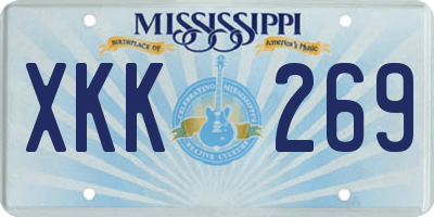 MS license plate XKK269