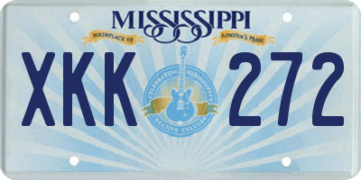 MS license plate XKK272
