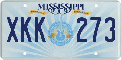 MS license plate XKK273
