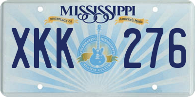 MS license plate XKK276