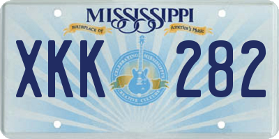MS license plate XKK282