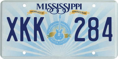 MS license plate XKK284