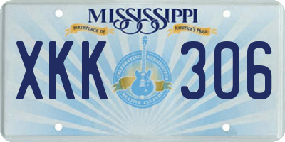 MS license plate XKK306