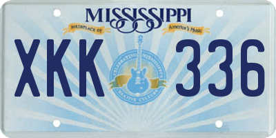 MS license plate XKK336