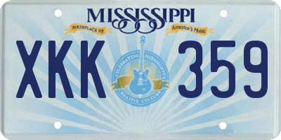 MS license plate XKK359