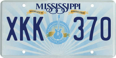 MS license plate XKK370