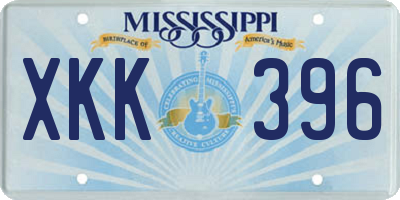 MS license plate XKK396