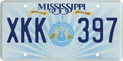 MS license plate XKK397