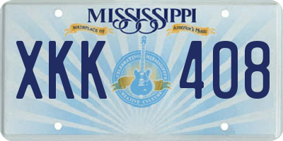 MS license plate XKK408