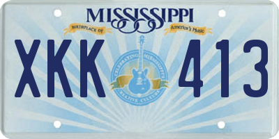 MS license plate XKK413