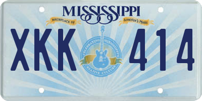 MS license plate XKK414