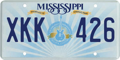 MS license plate XKK426