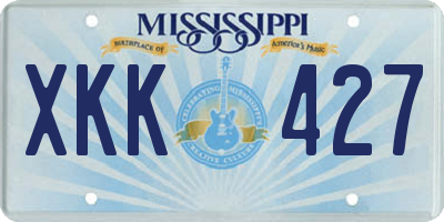 MS license plate XKK427