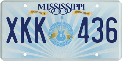 MS license plate XKK436