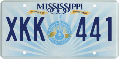 MS license plate XKK441