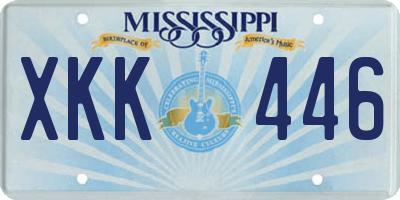 MS license plate XKK446