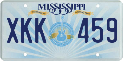 MS license plate XKK459