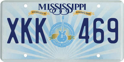 MS license plate XKK469