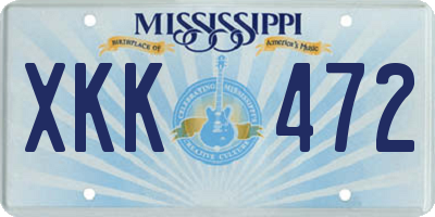 MS license plate XKK472