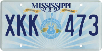 MS license plate XKK473