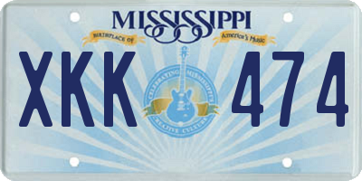 MS license plate XKK474