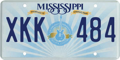 MS license plate XKK484