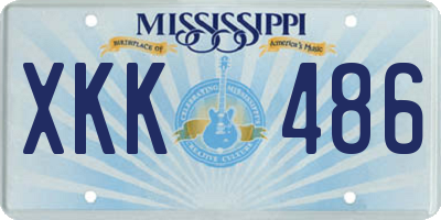 MS license plate XKK486