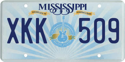 MS license plate XKK509