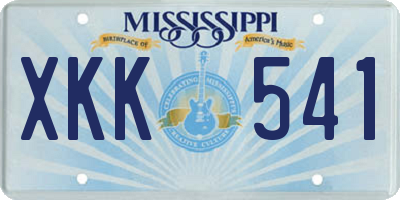 MS license plate XKK541