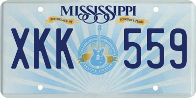 MS license plate XKK559