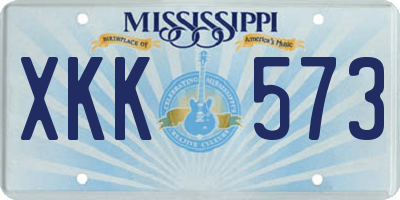 MS license plate XKK573