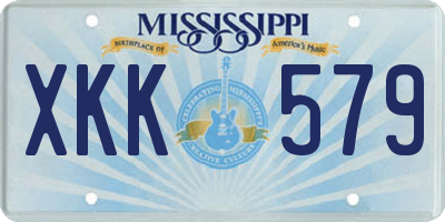 MS license plate XKK579