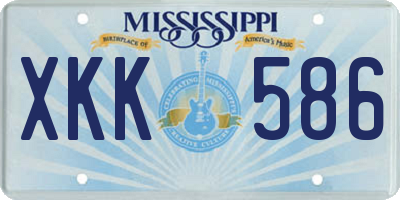 MS license plate XKK586