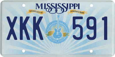 MS license plate XKK591