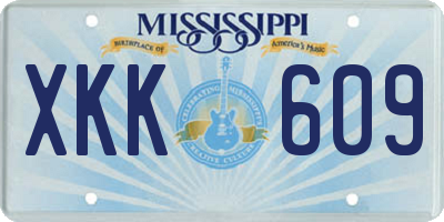 MS license plate XKK609