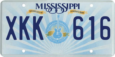 MS license plate XKK616