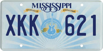 MS license plate XKK621
